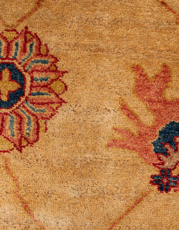 Detail image of  5' 7 x 7' 6  Hand Knotted Ziegler Wool Rug