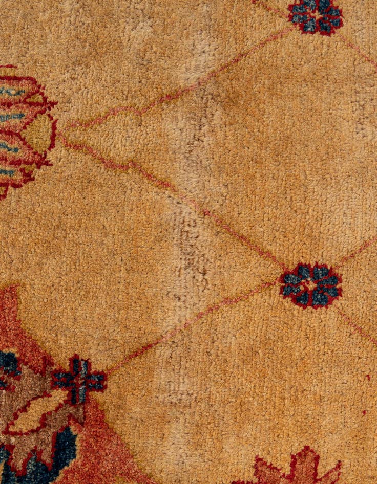 Detail image of  5' 7 x 7' 6  Hand Knotted Ziegler Wool Rug