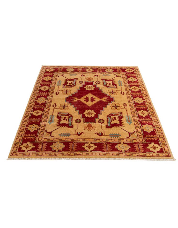 Detail image of  5' 8 x 7' 9  Hand Knotted Ziegler Wool Rug