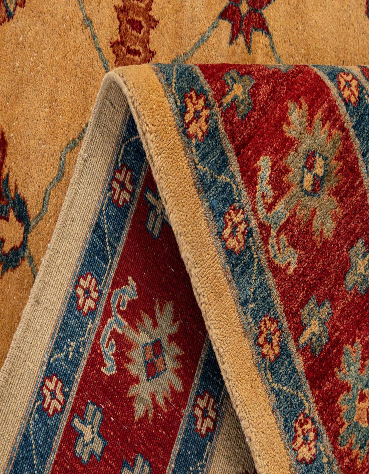 Detail image of  5' 7 x 7' 7  Hand Knotted Ziegler Wool Rug