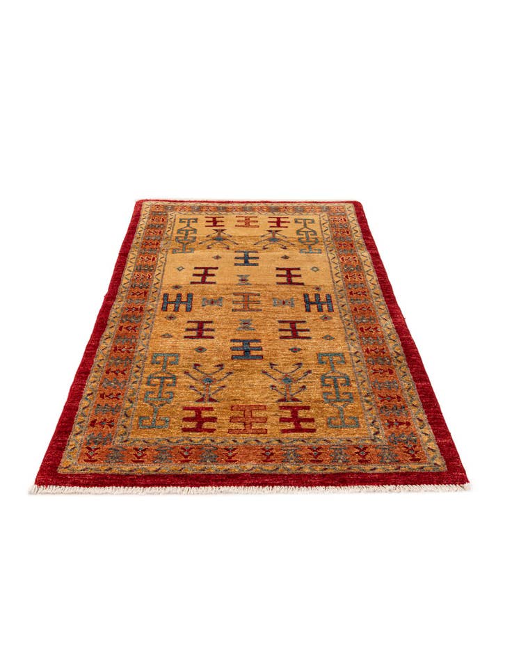 Detail image of  3' 3 x 5' 4  Hand Knotted Ziegler Wool Rug