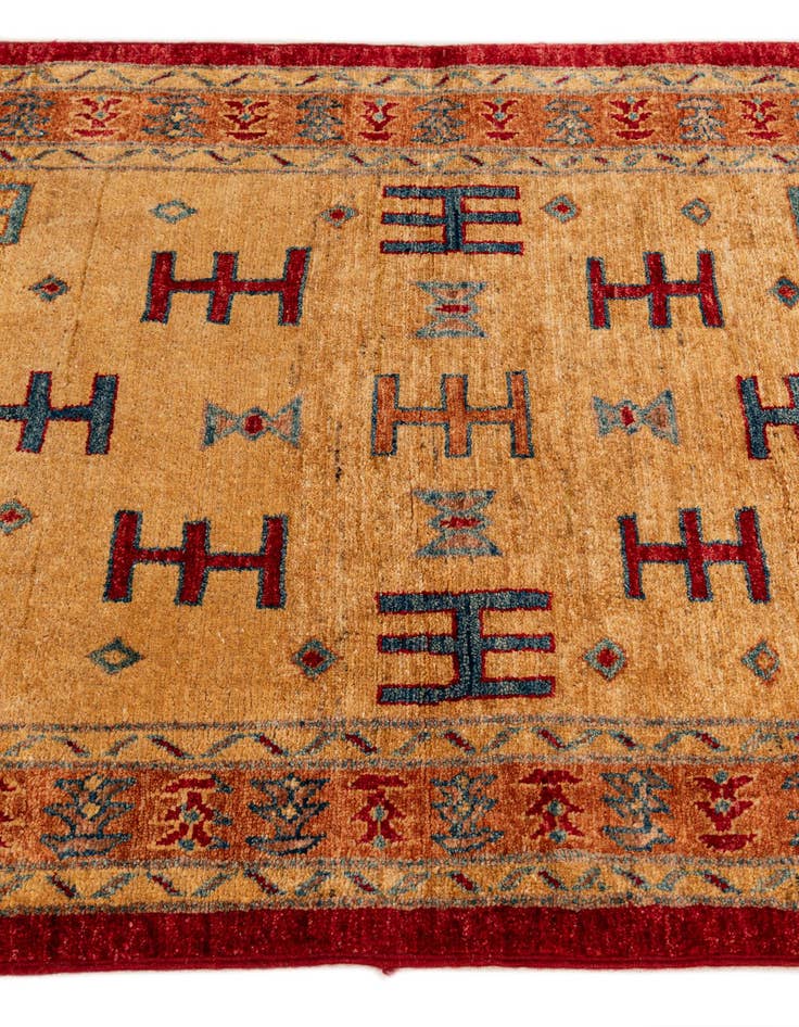 Detail image of  3' 3 x 5' 4  Hand Knotted Ziegler Wool Rug