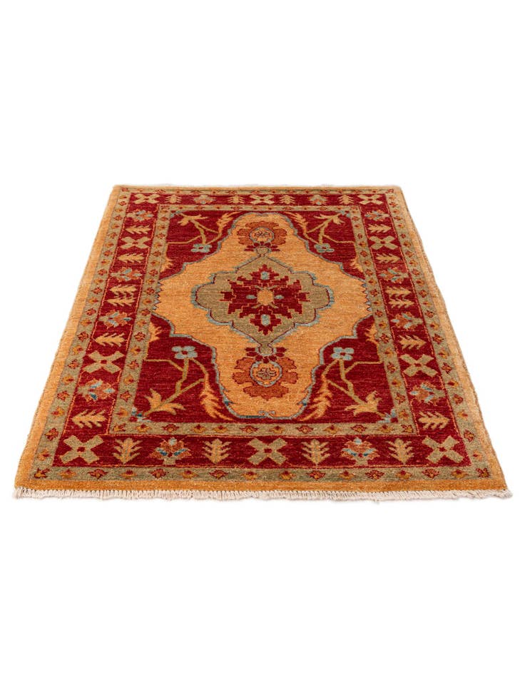 Detail image of  3' 6 x 4' 11  Hand Knotted Ziegler Wool Rug