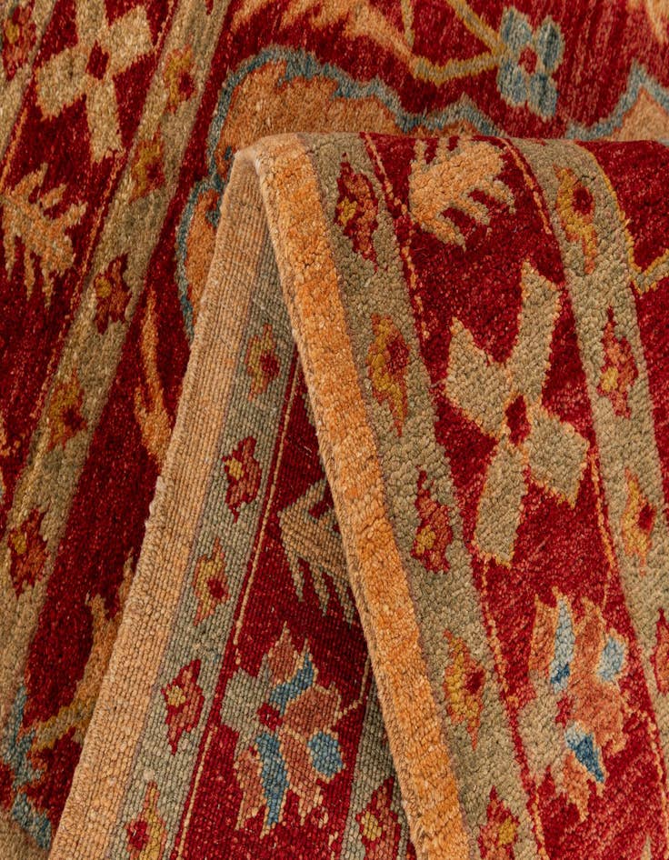 Detail image of  3' 6 x 4' 11  Hand Knotted Ziegler Wool Rug