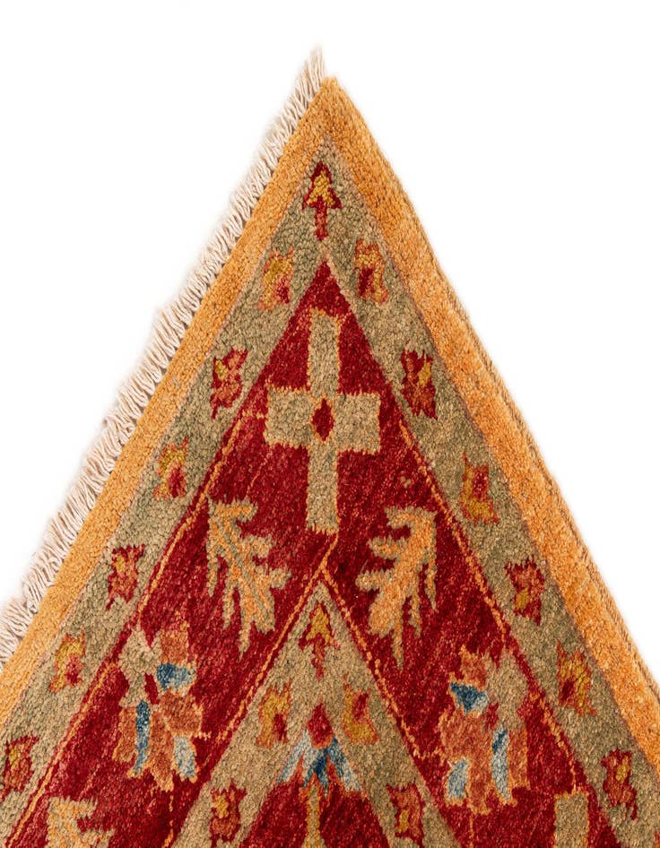 Detail image of  3' 6 x 4' 11  Hand Knotted Ziegler Wool Rug