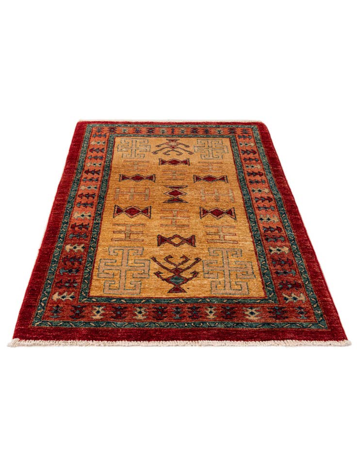 Detail image of  3' 3 x 4' 9  Hand Knotted Ziegler Wool Rug