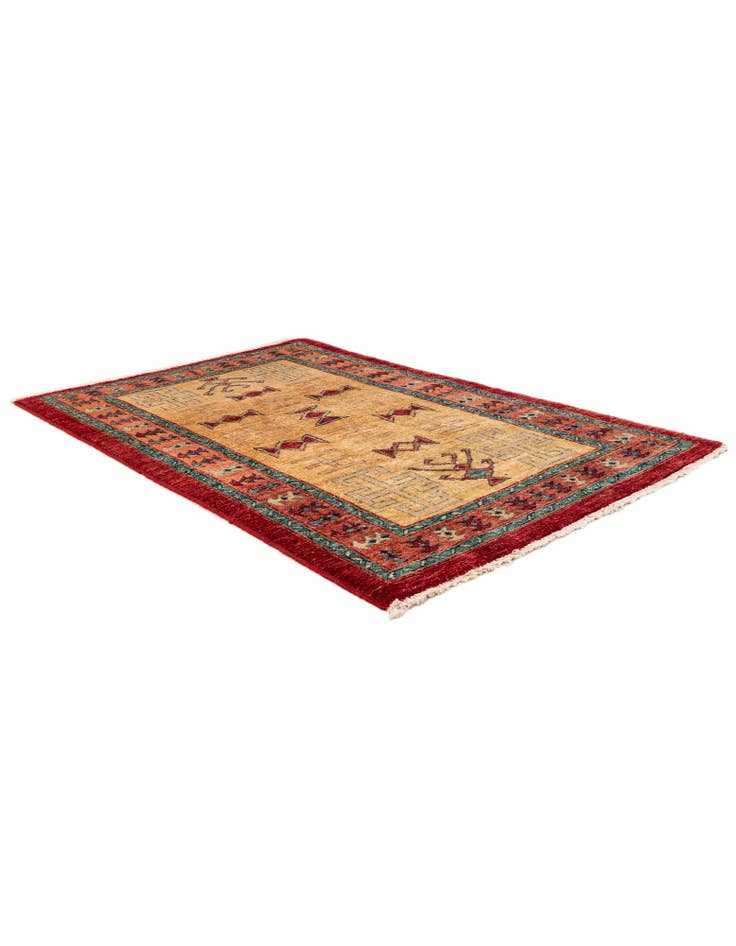 Detail image of  3' 3 x 4' 9  Hand Knotted Ziegler Wool Rug