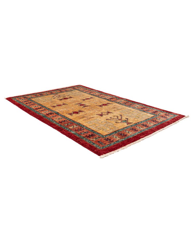 Detail image of  3' 3 x 4' 10  Hand Knotted Ziegler Wool Rug