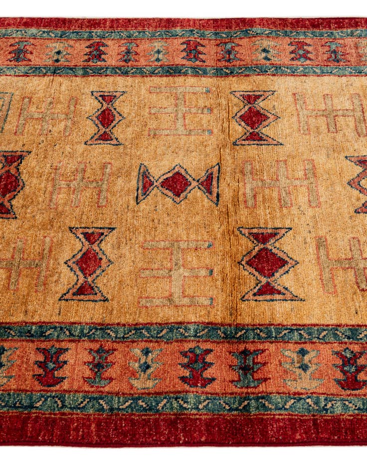 Detail image of  3' 3 x 4' 10  Hand Knotted Ziegler Wool Rug