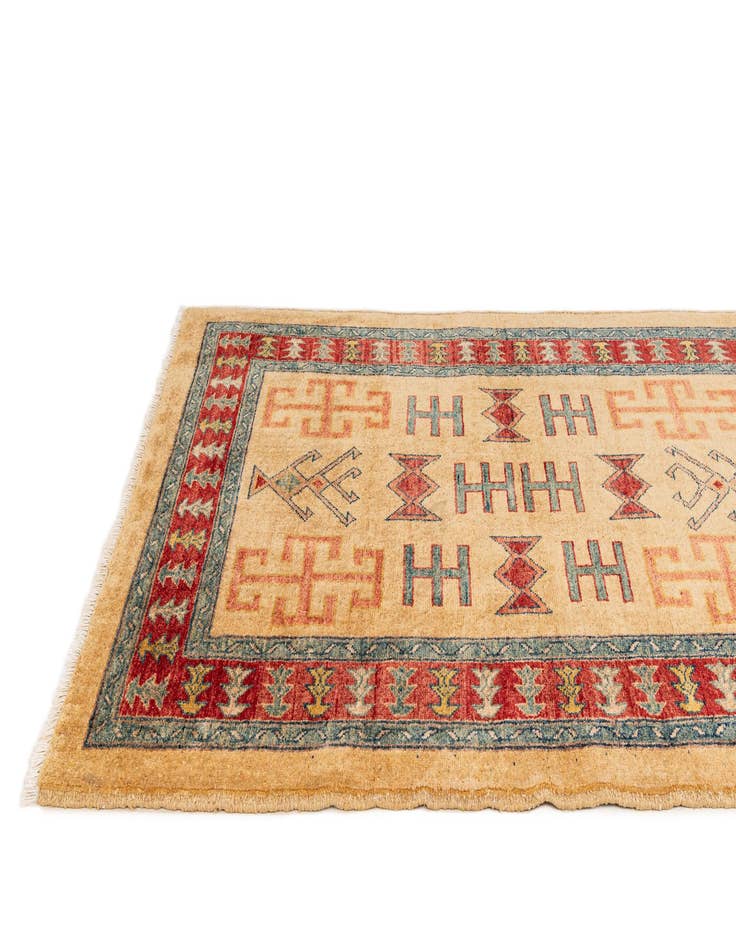 Detail image of  3' 4 x 5' 1  Hand Knotted Ziegler Wool Rug