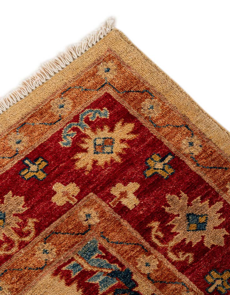 Detail image of  5' 7 x 7' 6  Hand Knotted Ziegler Wool Rug