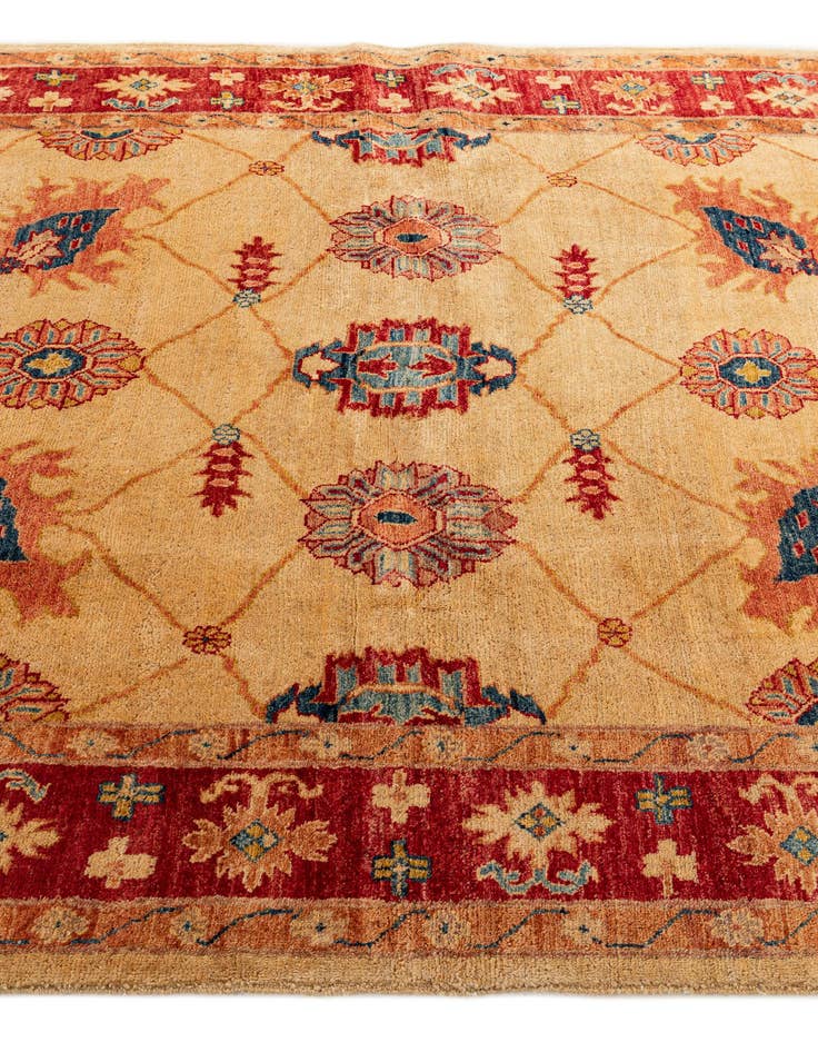 Detail image of  5' 7 x 7' 6  Hand Knotted Ziegler Wool Rug