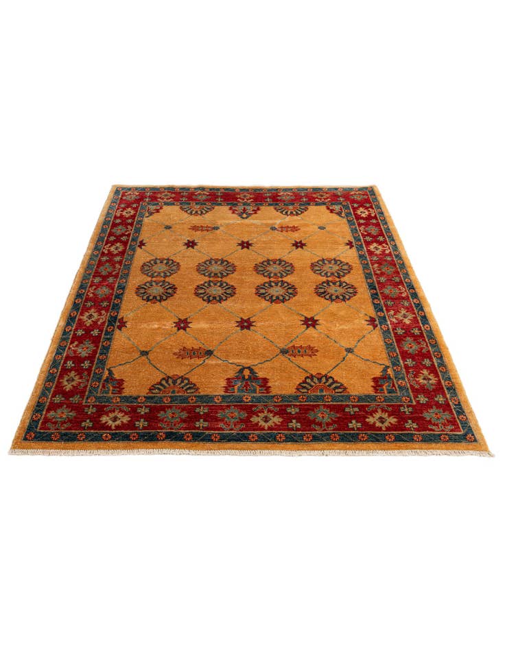 Detail image of  5' 9 x 7' 7  Hand Knotted Ziegler Wool Rug