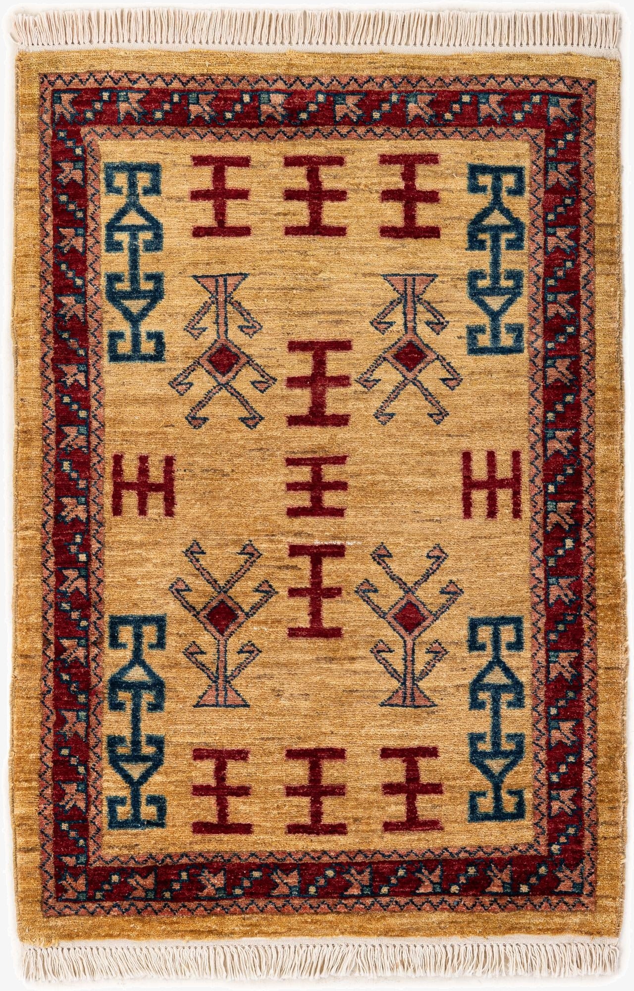  2' 7 x 3' 9  Hand Knotted Ziegler Wool Rug