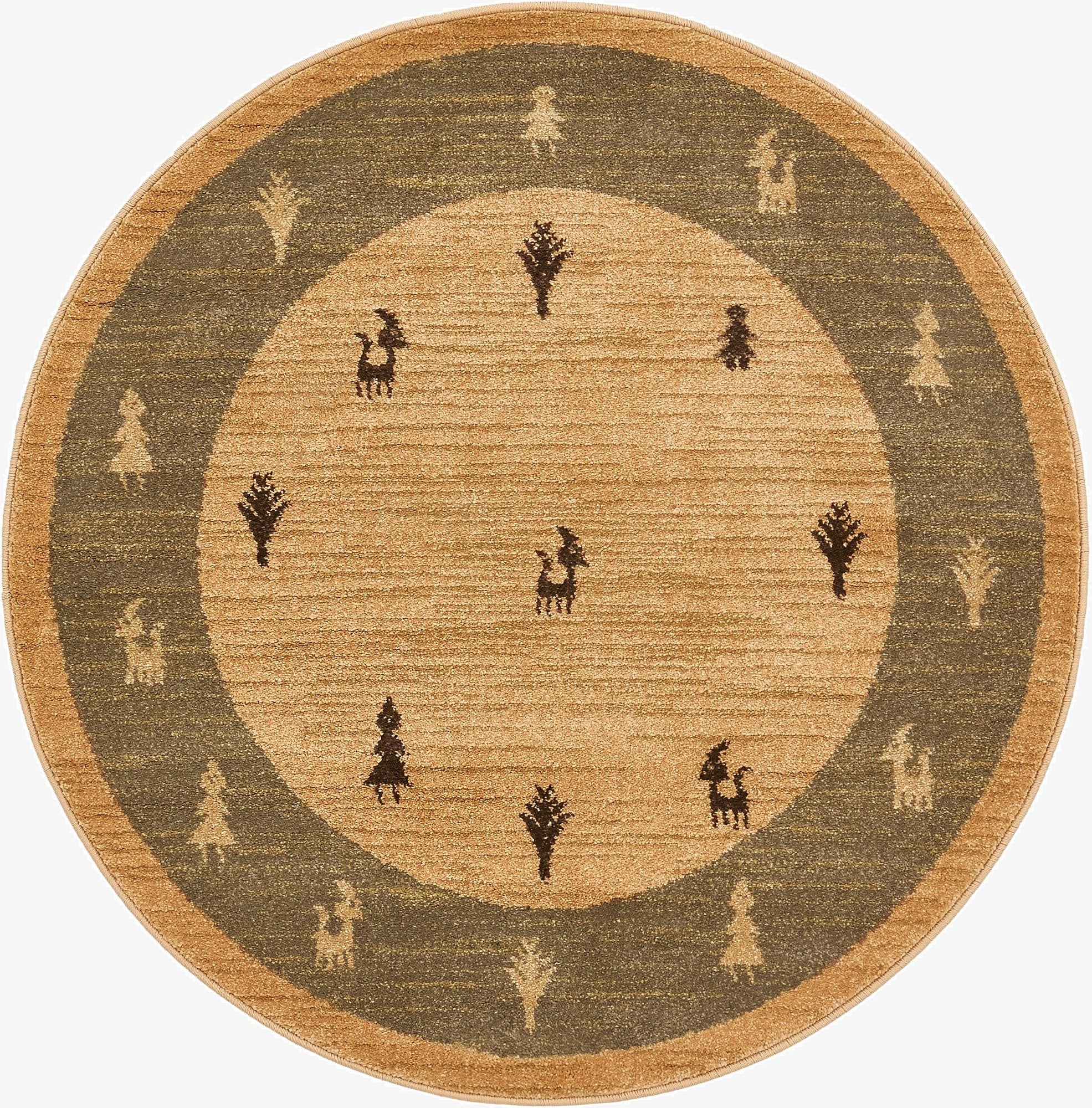  3' x 3' Kashkuli Gabbeh Round Rug