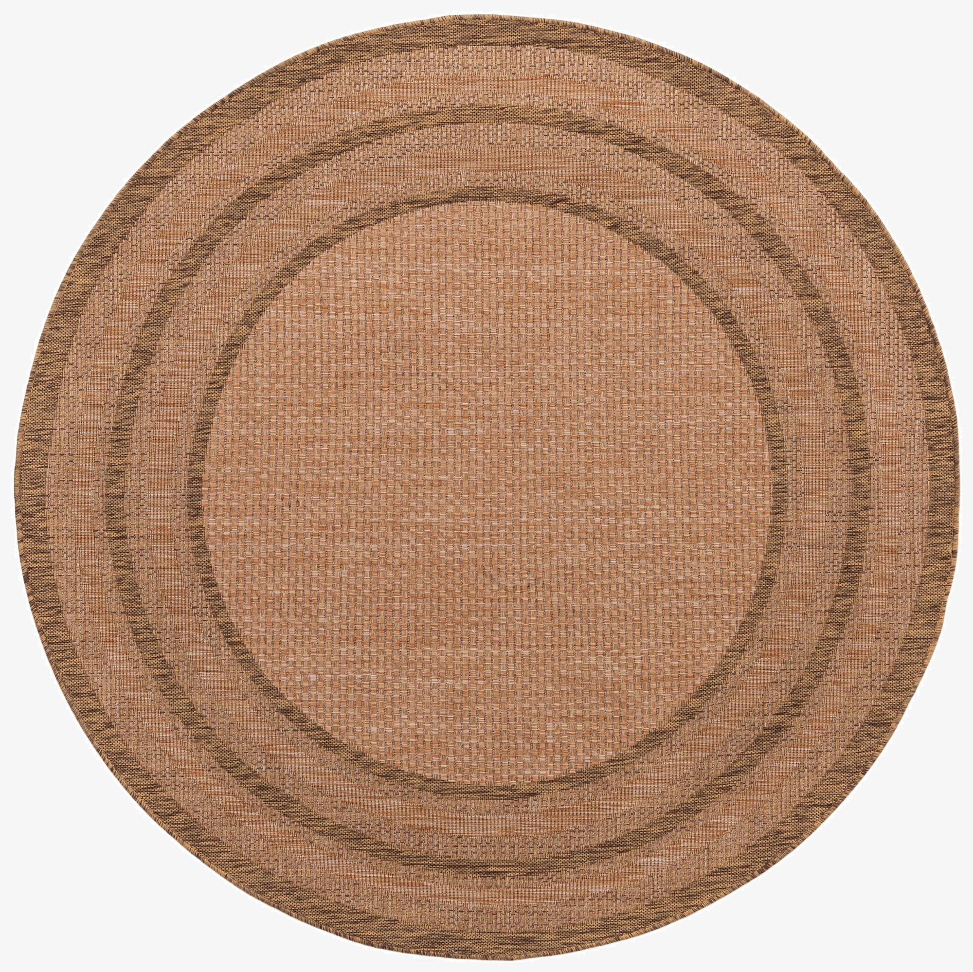  6' x 6'  Washable Border Indoor / Outdoor Round Rug