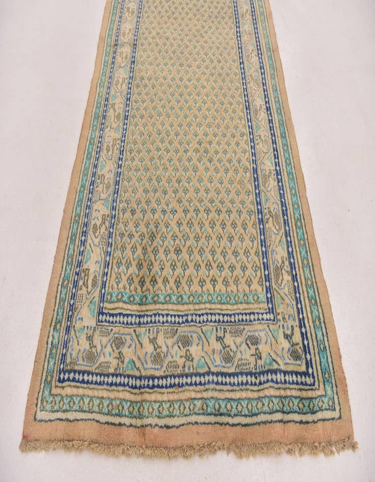 Detail image of  3' 9 x 10' 6  Hand Knotted Botemir Persian Wool Runner Rug