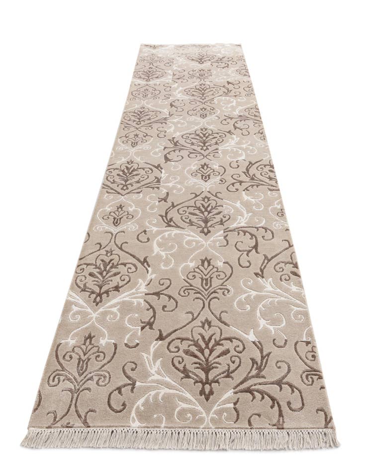 Detail image of  3' 3 x 13'  Hand Knotted Darya Wool Runner Rug