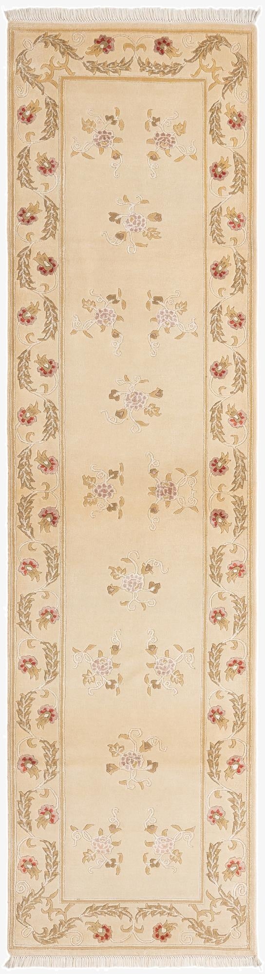 2' 7 x 9' 9  Hand Knotted Darya Wool Runner Rug