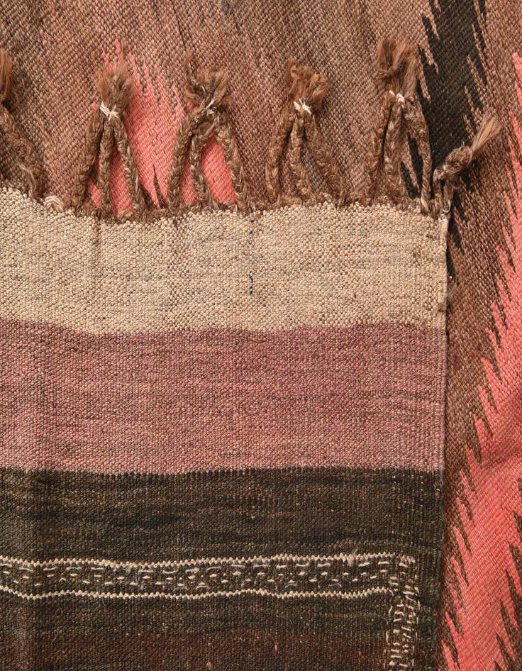 Detail image of  4' 2 x 11' 8  Hand Woven Kilim Fars Wool Runner Rug