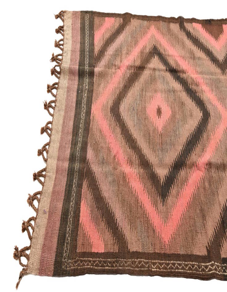 Detail image of  4' 2 x 11' 8  Hand Woven Kilim Fars Wool Runner Rug