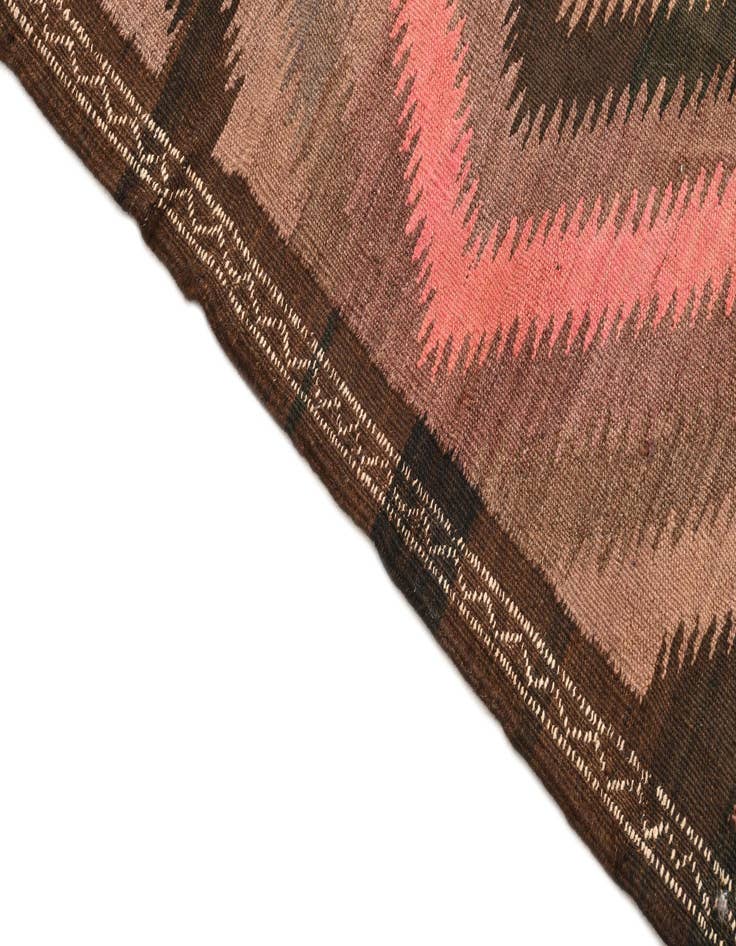 Detail image of  4' 2 x 11' 8  Hand Woven Kilim Fars Wool Runner Rug