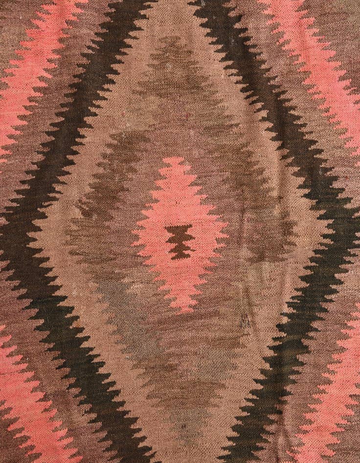 Detail image of  4' 2 x 11' 8  Hand Woven Kilim Fars Wool Runner Rug