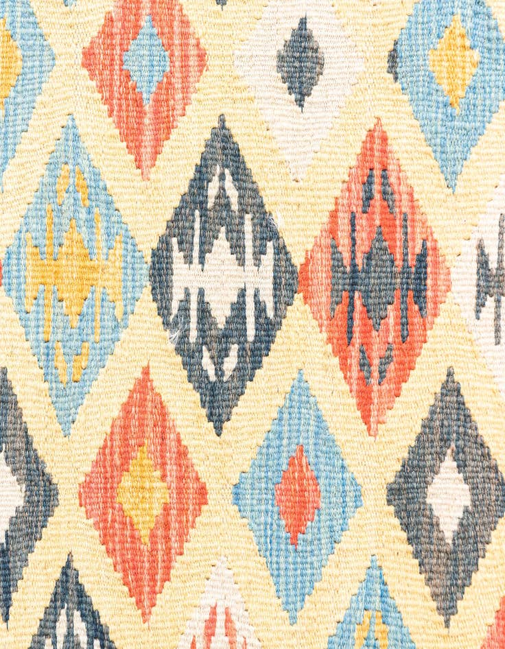 Detail image of  3' 3 x 6' 6  Hand Woven Kilim Maymana Wool Runner Rug