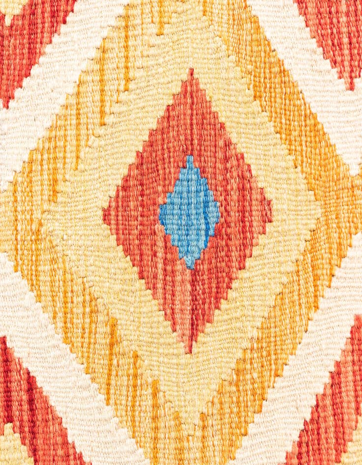 Detail image of  3' 3 x 6' 7  Hand Woven Kilim Maymana Wool Runner Rug