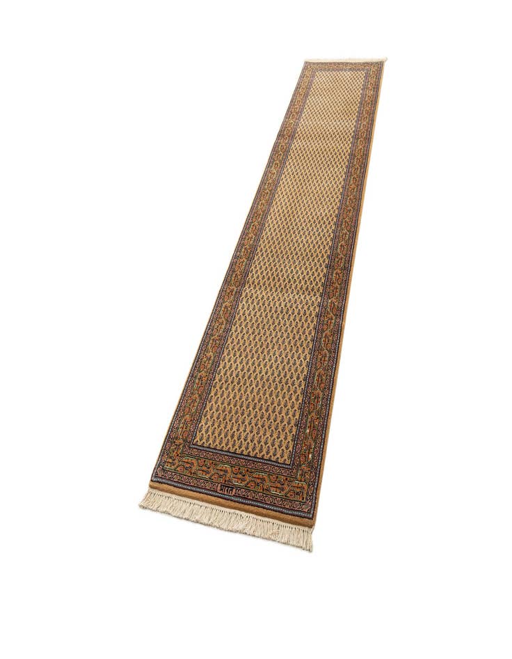 Detail image of  2' 8 x 11' 2  Hand Knotted Mir Wool Runner Rug