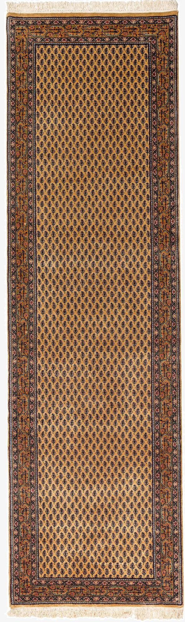  2' 9 x 9' 6  Hand Knotted Mir Wool Runner Rug