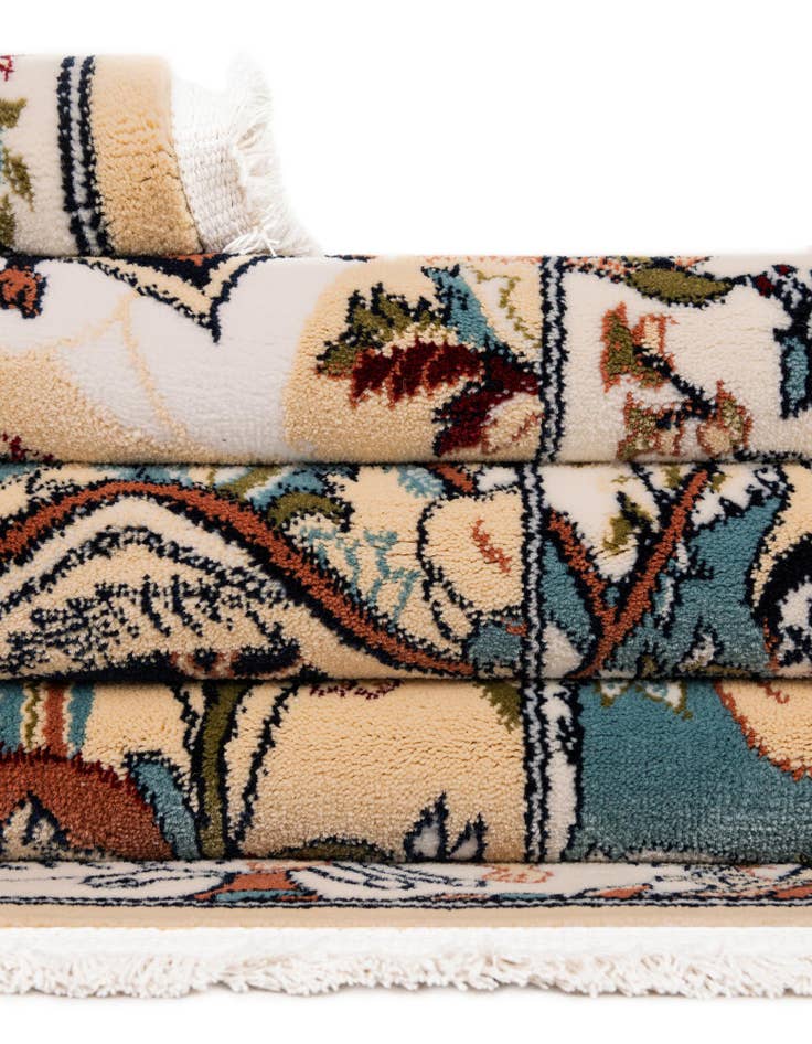 Detail image of  3' x 13' Nain Design Runner Rug