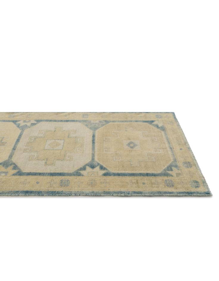 Detail image of 3' 2 x 8' 1 Hand Knotted Oushak Wool Runner Rug