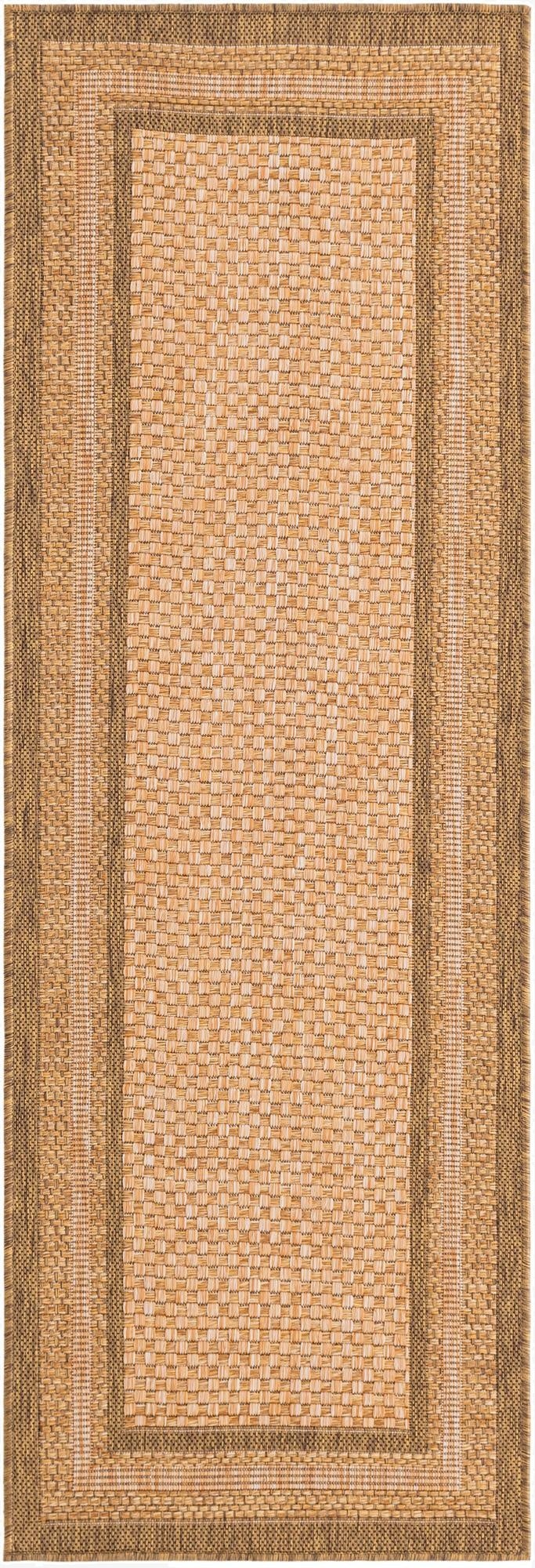  2' 2 x 6'  Washable Border Indoor / Outdoor Runner Rug