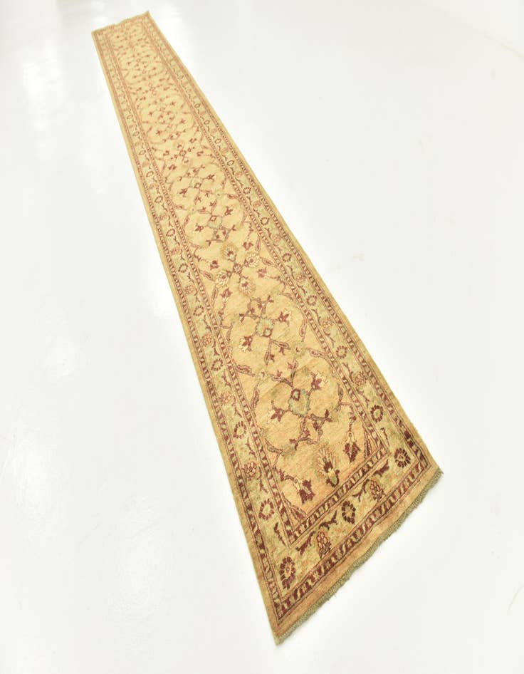 Detail image of  2' 9 x 17'  Hand Knotted Peshawar Ziegler Runner Rug