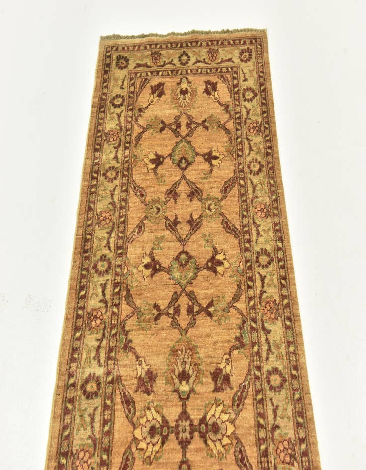 Detail image of  2' 9 x 17'  Hand Knotted Peshawar Ziegler Runner Rug