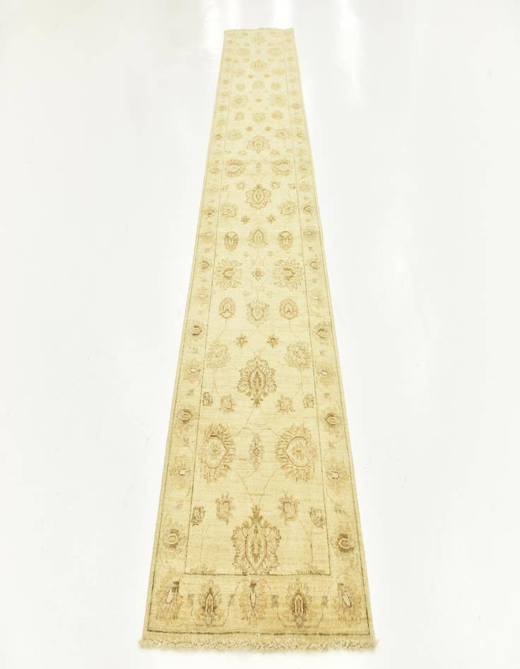 Detail image of  2' 6 x 11' 4  Hand Knotted Peshawar Ziegler Runner Rug