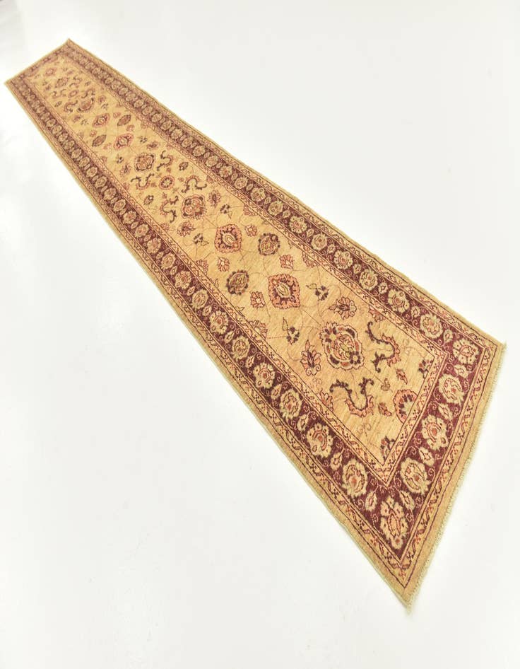 Detail image of  2' 10 x 17' 4  Hand Knotted Peshawar Ziegler Runner Rug