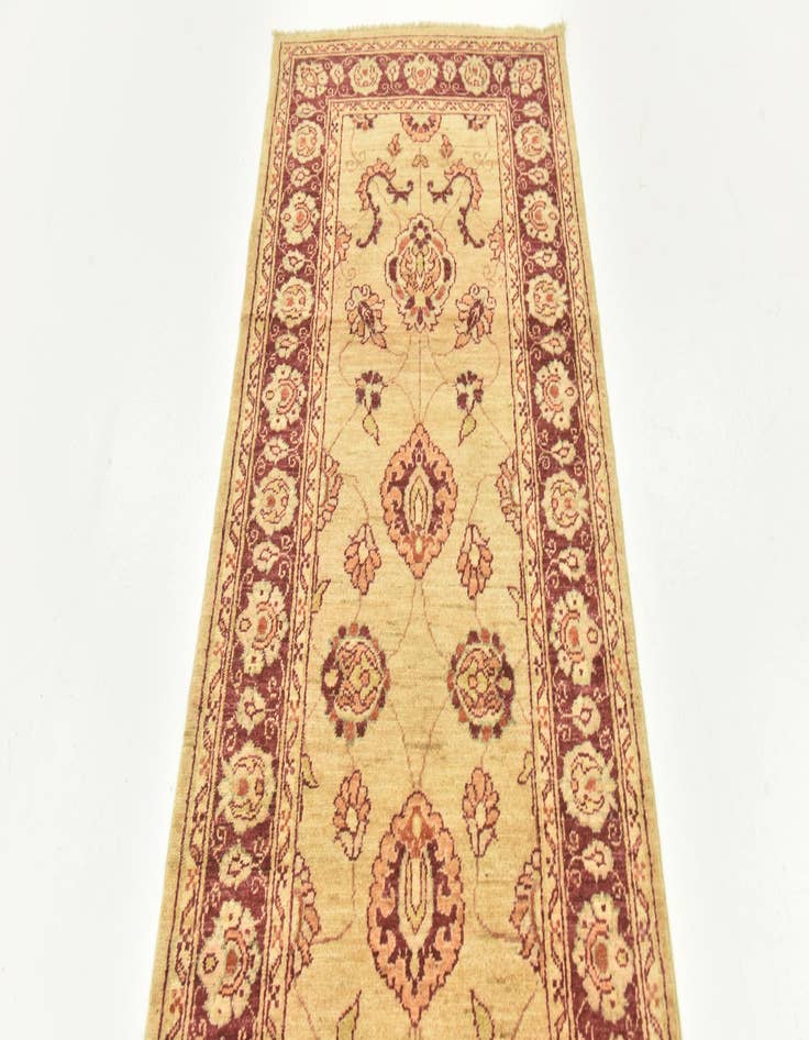 Detail image of  2' 10 x 17' 4  Hand Knotted Peshawar Ziegler Runner Rug