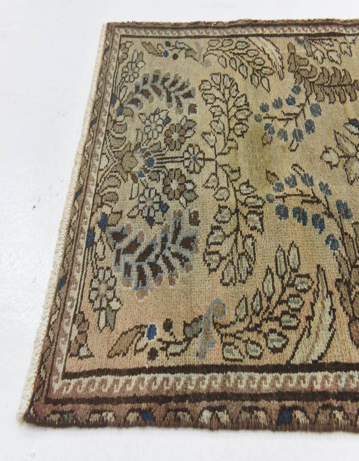 Detail image of 2' 5 x 13' Hand Knotted Ultra Vintage Persian Wool Runner Rug