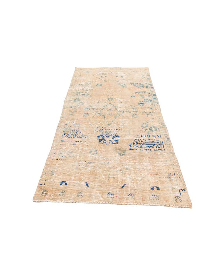 Detail image of  3' x 6' 8  Hand Knotted Ultra Vintage Persian Wool Runner Rug