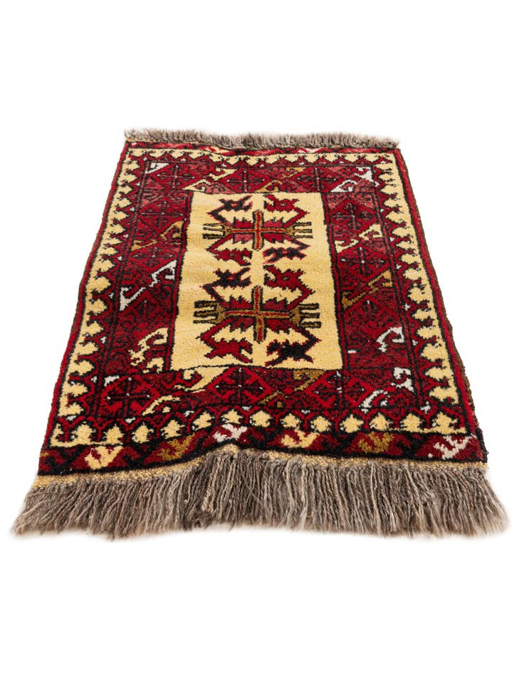 Detail image of  1' 8 x 2' 1  Hand Knotted Heriz Wool Square Rug