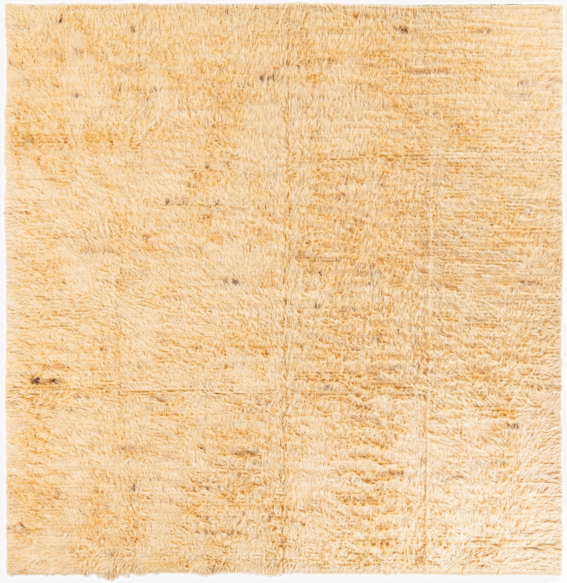  9' 8 x 10'  Hand Knotted Moroccan Wool Square Rug