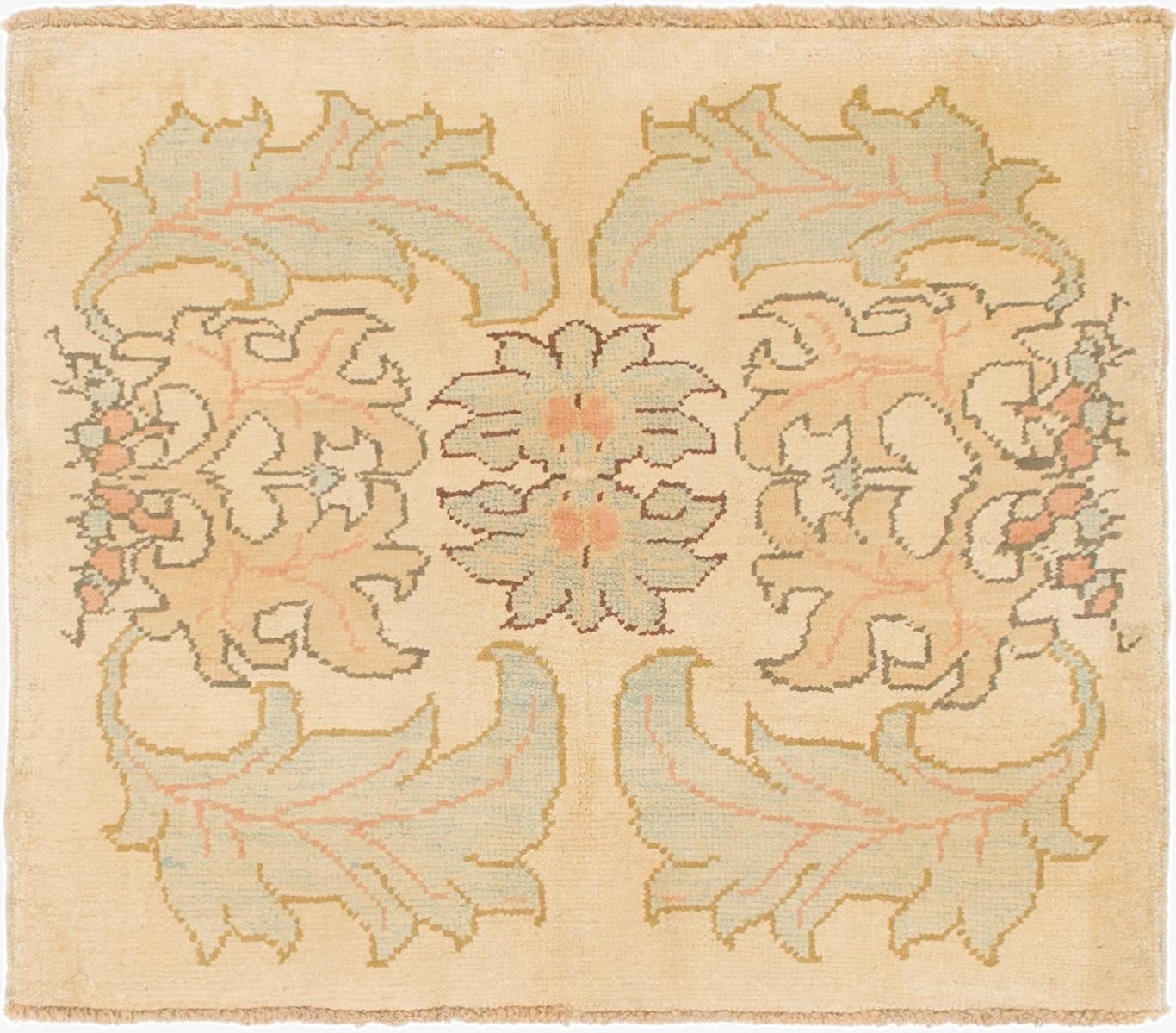  3' 6 x 4'  Hand Knotted Oushak Wool Square Rug