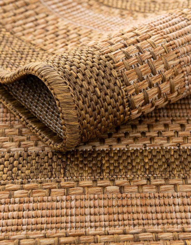 Detail image of  6' x 6'  Washable Border Indoor / Outdoor Square Rug