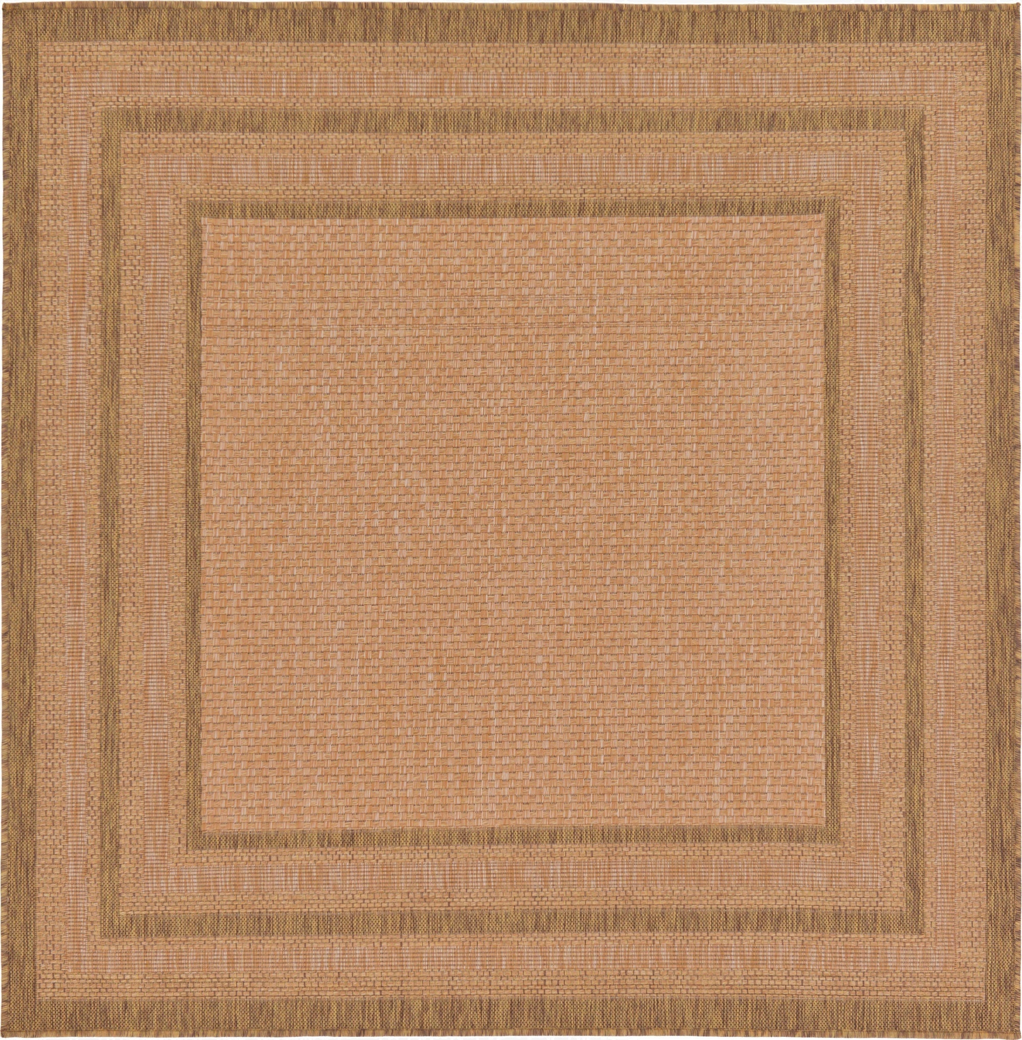  6' x 6'  Washable Border Indoor / Outdoor Square Rug