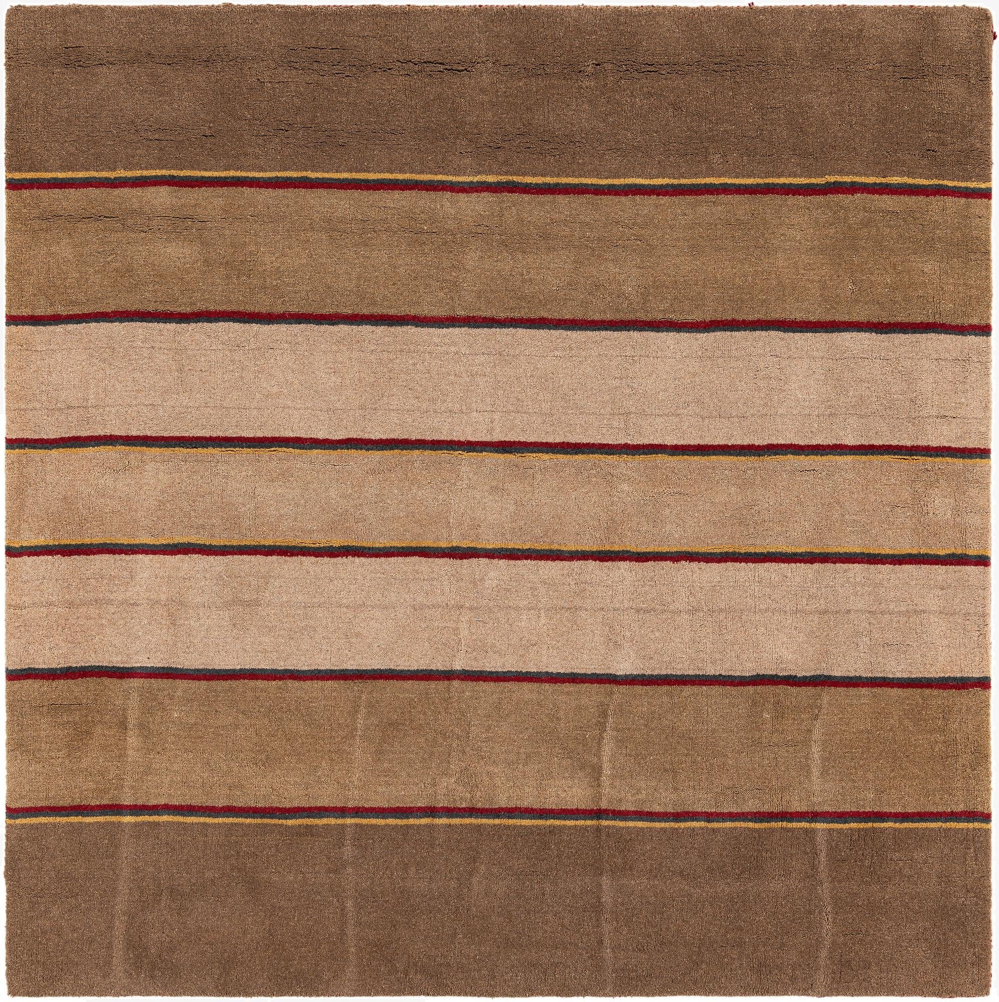  6' 6 x 6' 6 Reproduction Gabbeh Wool Square Rug
