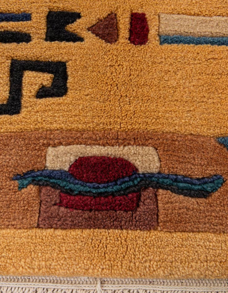 Detail image of  8' 2 x 8' 4  Hand Knotted Tibet Wool Square Rug