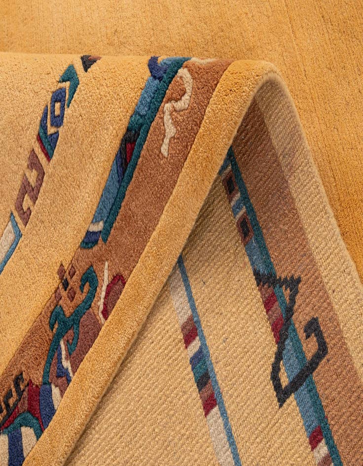 Detail image of  8' 2 x 8' 4  Hand Knotted Tibet Wool Square Rug