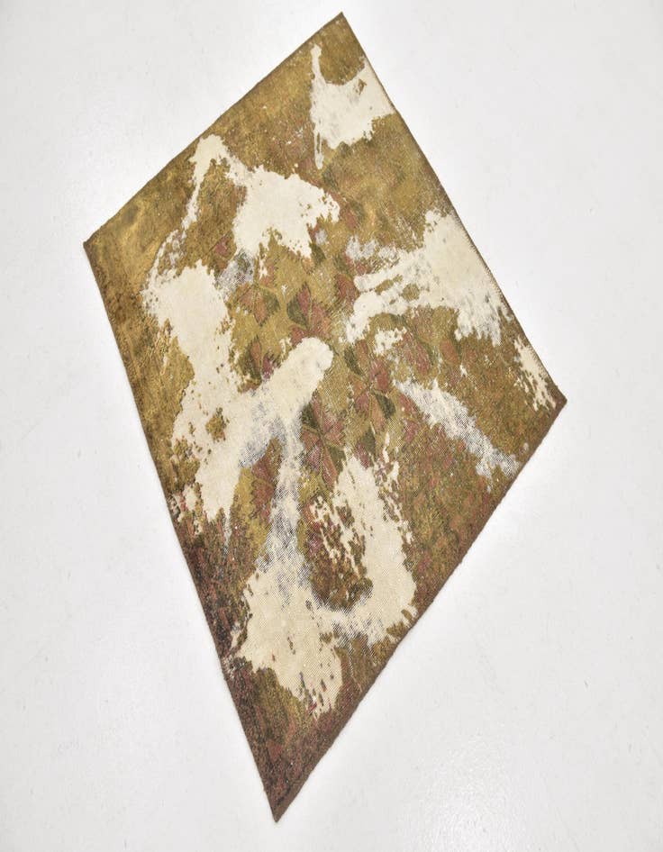 Detail image of  3' 2 x 3' 5  Hand Knotted Ultra Vintage Persian Wool Square Rug